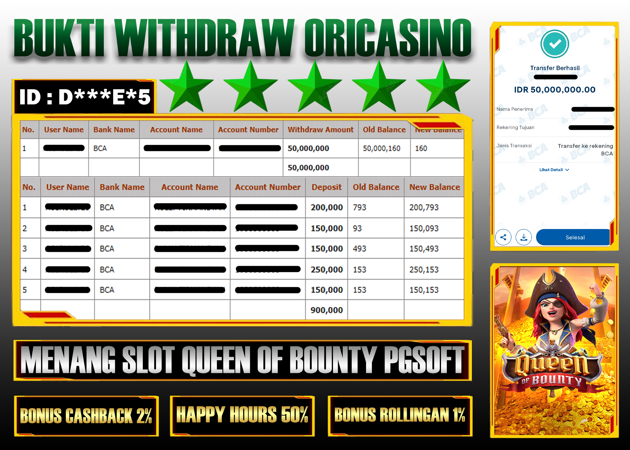 BUKTI KEMENANGAN SL0T QUEEN OF BOUNTY PGSOFT
