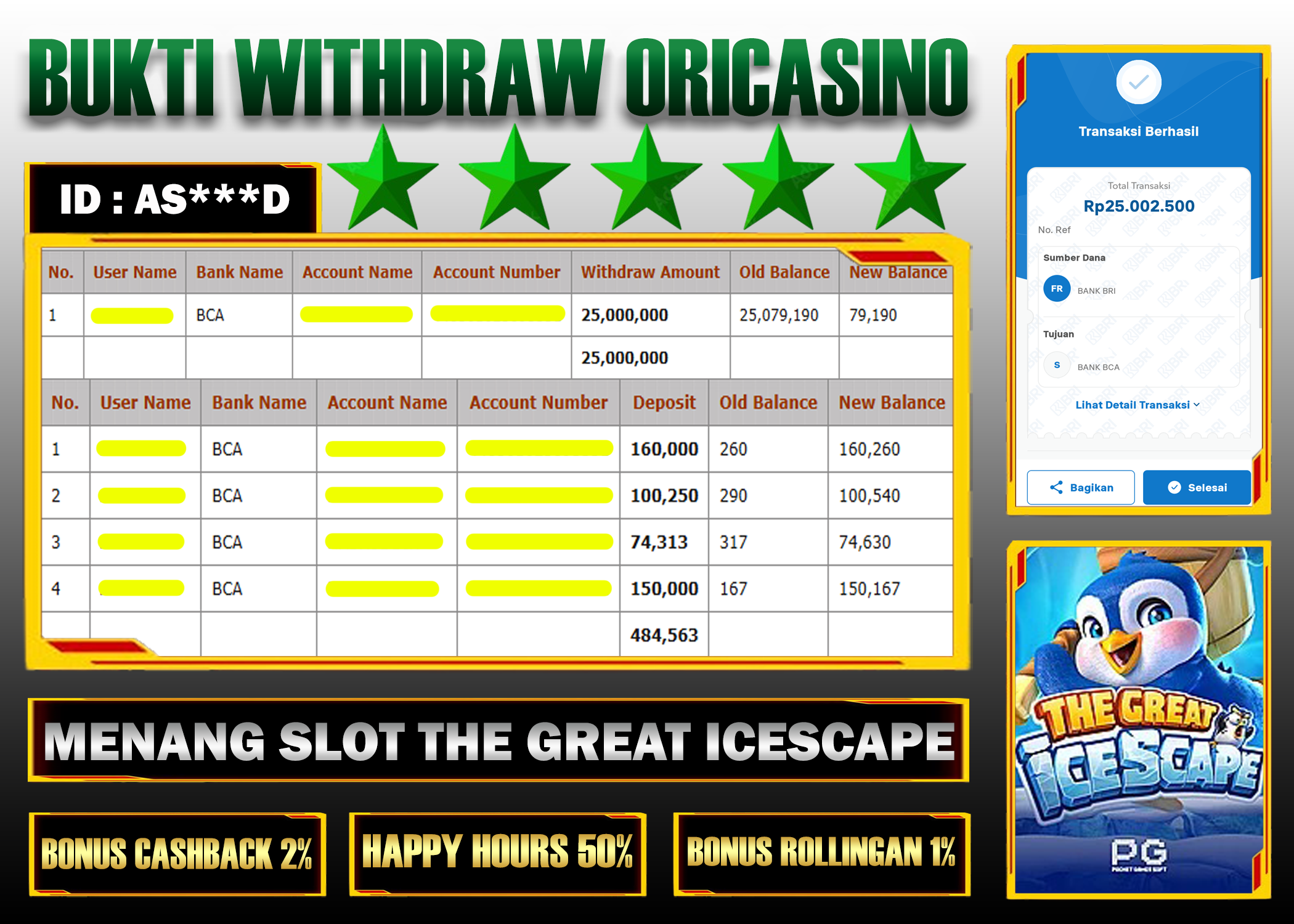 BUKTI KEMENANGAN SL0T THE GREAT ICESCAPE PROVIDER PGSOFT